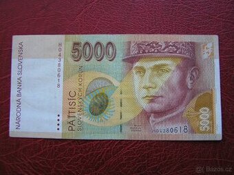 SLOVENSKÁ REPUBLIKA: VZÁCNA_ 5000 SK-1995 ser.H