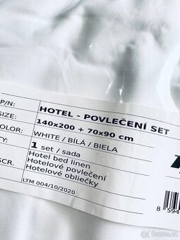 4 SADY. Nové nepoužité povlečení hotelové kvality, bavlna