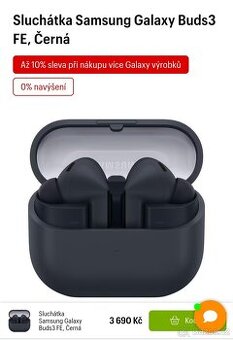 Nerozbalené Samsung Galaxy Buds3 FE, Černá - nové
