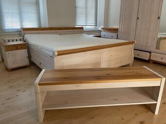 Moderní antik ložnice Tampere, velká skříň, celomasiv