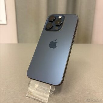 iPhone 15 Pro 256GB modrý, pěkný stav, 12 měsíců záruka