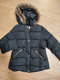 Dívčí bunda s kožíškem na kapuci
