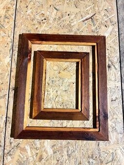Set dřevěných rámečků ze 100 let starého dřeva