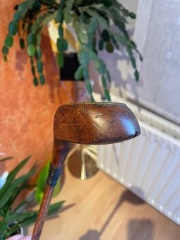 Hickory hůl Brassie(spoon) - signováno J.H. Oke (cca. 1910)