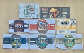 Pivní etikety - samolepky minipivovarů