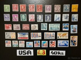 poštovní známky / USA  č.3  40ks