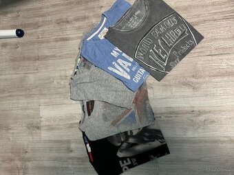 5x pánské tričko krátký rukáv vel L