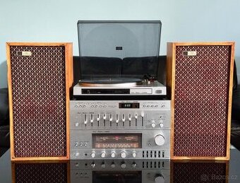 Fisher sestava - AM/FM Receiver, equalizer, timer, gramofon