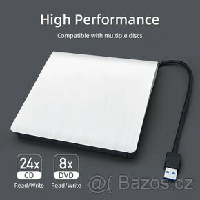 Přenosná DVD mechanika s vysokou rychlostí USB3.0