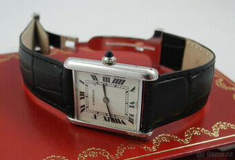 Hodinky Louis Cartier Tank 750 z bílého zlata s ručním nátah