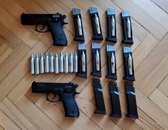 Airsoftová zbraň CZ 75D Compakt 2x s příslušenstvím