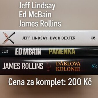 Tři thrillery – Jeff Lindsay, Ed McBain, James Rollins