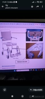 Pojízdné sprchovací křeslo se záchodem Aquatec Ocean.