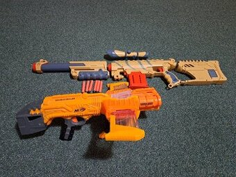 Pušky NERF Double Dealer a vojenská