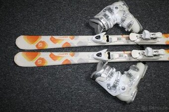 dámske , dievcenské lyže Salomon sun drevene jadro 136 cm