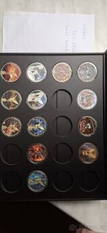 1 a 2 Oz stříbrné investiční mince