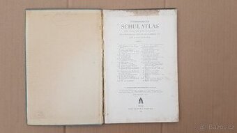 Starý školní atlas z období Rakousko-Uherska,