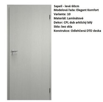 Dveře a zárubně Sapeli – interiérové