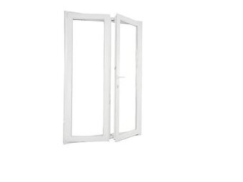 Nové plastové balkonové dveře dvoukřídlé 160x205