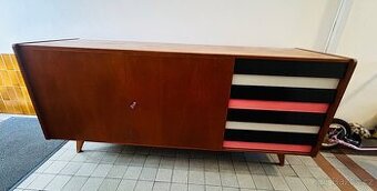 Retro Komoda Jiří Jiroutek U-458 – Jitona, růžovo-černá