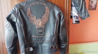 Kožená bunda na motorku nové.