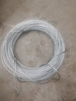 Prodám nové ocelové pozinkované lano 4 mm