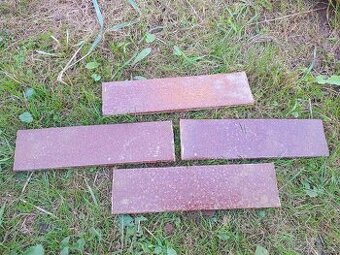 Obkladové pásky - lesklá hnědá - 82 ks + zbytky