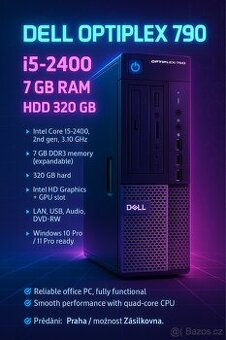 Dell OptiPlex 790 i5-2400 • 7 GB RAM • HDD 320 GB ✅