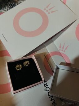 Pandora pozlacené náušnice