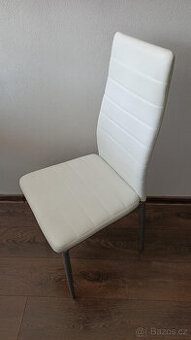 Jídelní židle Zita, bílá ekokůže (2 kusy)