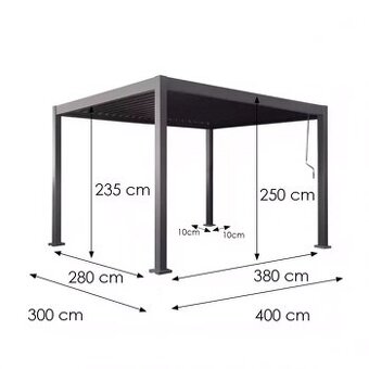 Nová bioklimatická pergola 4x3 metry včetně montáže