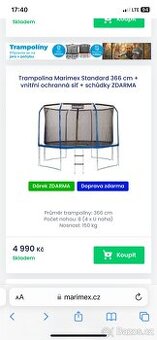 Trampolína 366cm