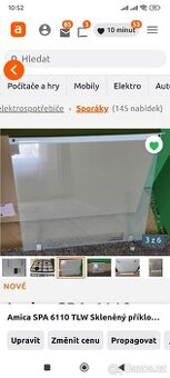 Amica SPA 6110 TLW Skleněný příklop 60cm - 1
