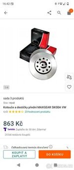 Brzdové kotouče+destičky