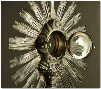 Stříbrná monstrance z 19. století, ostensorio - 1