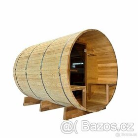 sauna barelová z panoramatickým oknem