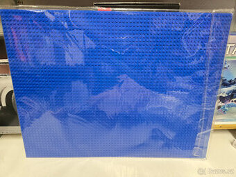 Obří modrá lego základní deska na stavění 48x64 bodů - 1