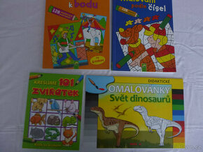 Vymalovánky, omalovánky, spojovačky pro děti