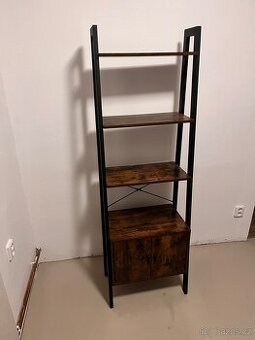 Rustik vintage regál se skříňkou