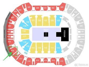 CALIN O2 aréna 1.12.2025 6x vstupenka vedle sebe