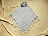 Šedé pletené poncho pončo basic boho hippie rolák přehoz