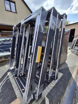 Hs portál hliník 190x205cm trojsklo profil Ultraglide.