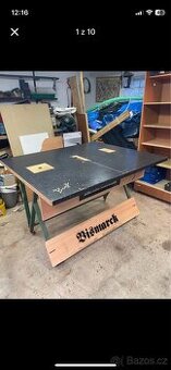 Posuvný ponk na kolečkách, pracovní stůl,