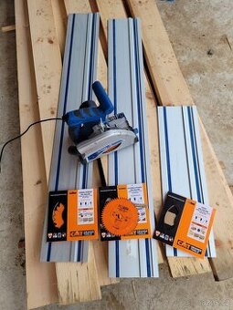 Ponorná pila Scheppach PL55 + lišty 1400 + 3x kotouč CMT