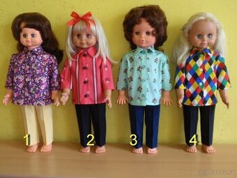 Kalhoty a košile na retro panenku Hamiro 60cm