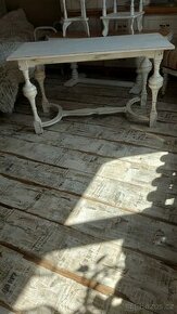 Starý dřevěný konferenční stolek Provence styl - 1