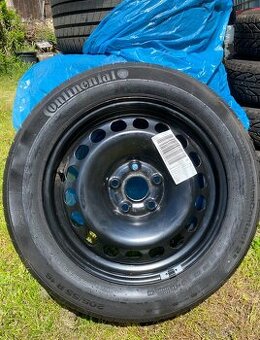 205/55R16 5x plech/letní pneu, Octavia 3, pěkný stav