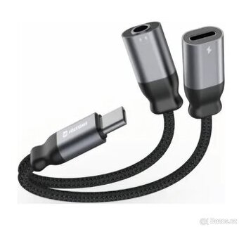 USB C rozdvojka na Jack 3,5 a USB C samice