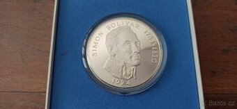 Panama 20 Balboas 1974 Proof v etui.