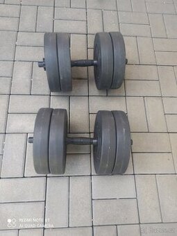 SET JEDNORUČNÍCH NAKLÁDACÍCH ČINEK 2x10-20kg